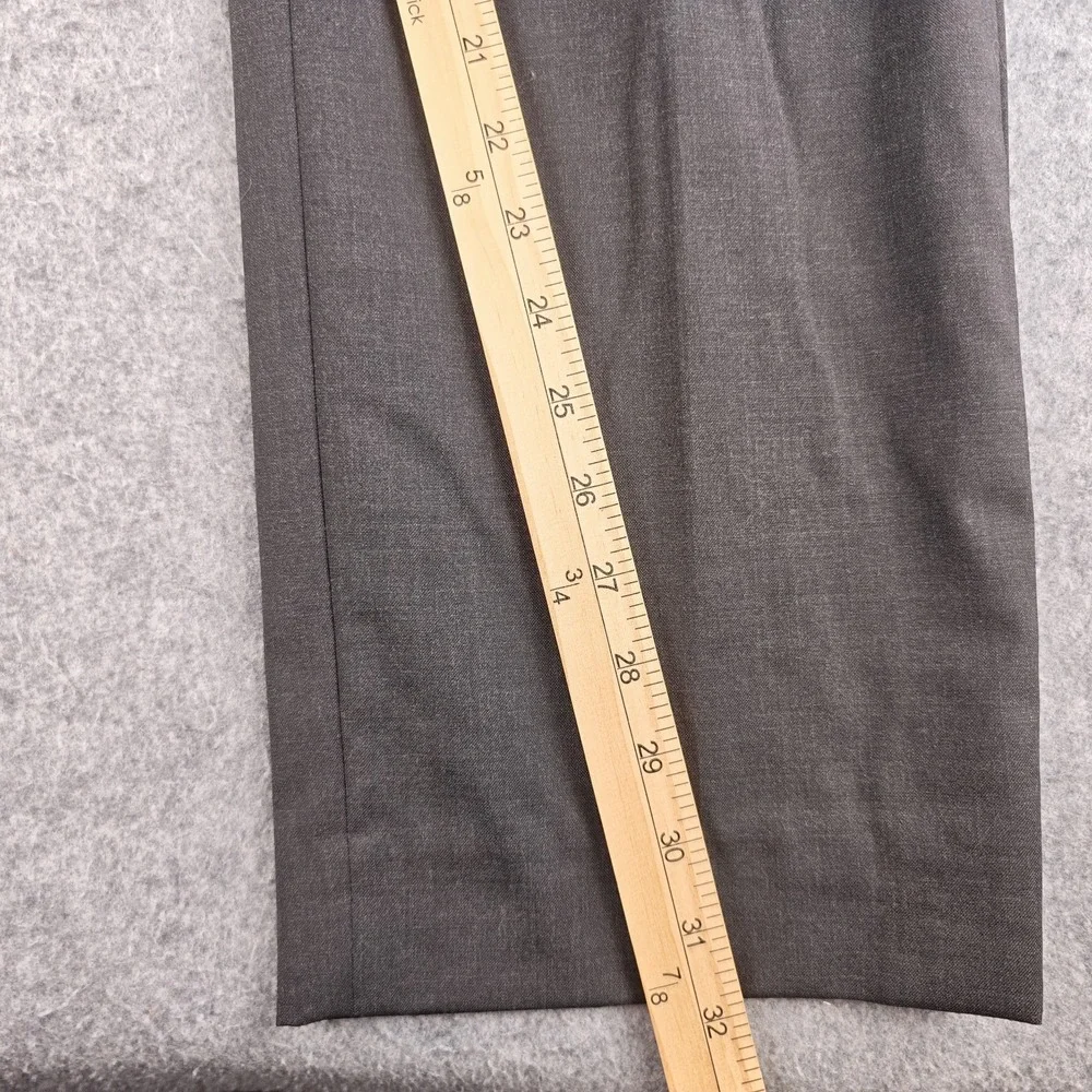 Banana Republic Dress Pants Mens 34x32 Modern Slim Fit 100% Wool Gray Flat Front